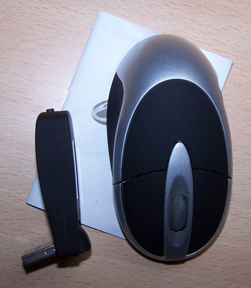 RATON Optico Inalambrico Radiofrecuencia 27Mhz, souris con codigo 2561D, para evitar interferencias, compatible con IBM PC y Windows 